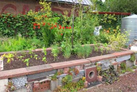 Salvaged Materials Garden Permaculture